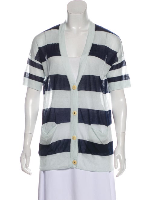 Rag & Bone Short Sleeve Knit Cardigan blue