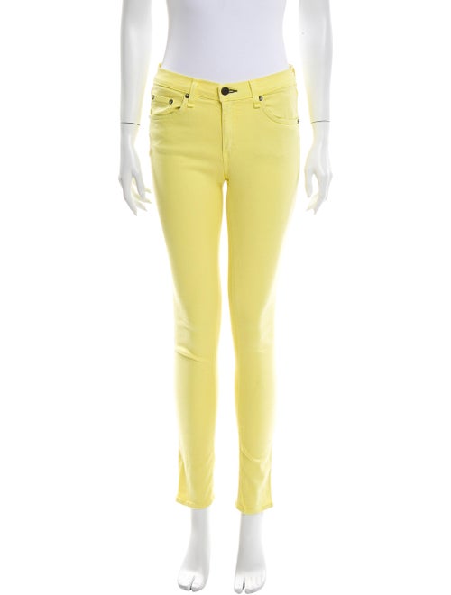 Rag & Bone Mid-Rise Skinny Leg Jeans Yellow