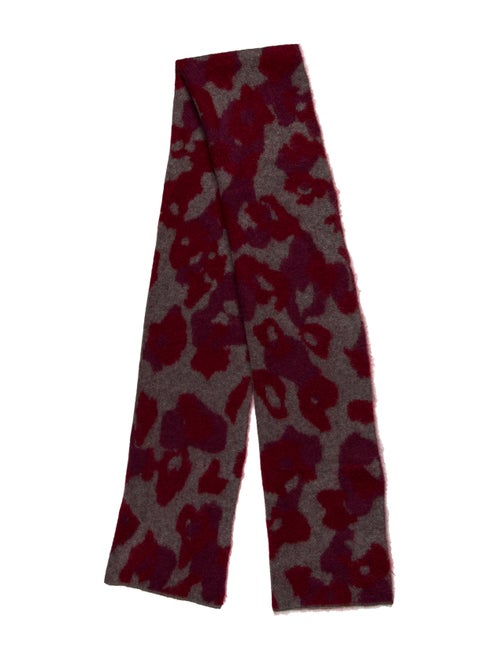 Rag & Bone Mohair Printed Scarf Red