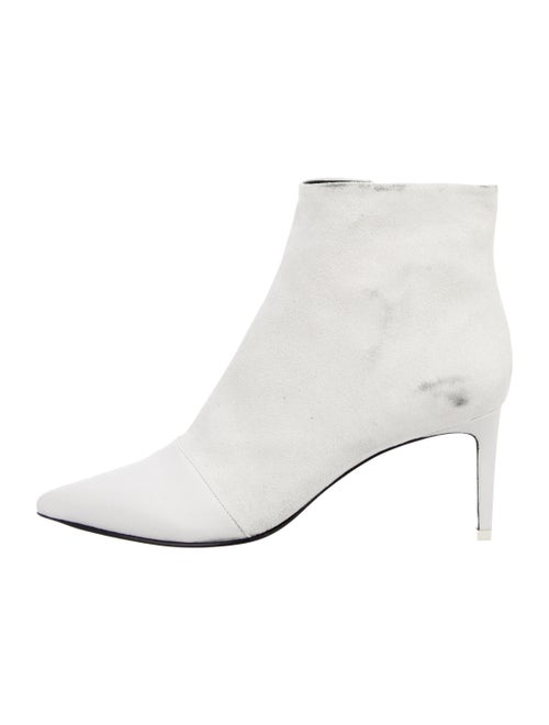 Rag & Bone Leather Pointed-Toe Ankle Boots White