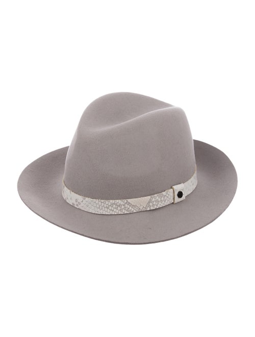 Rag & Bone Wool Fedora Hat Grey
