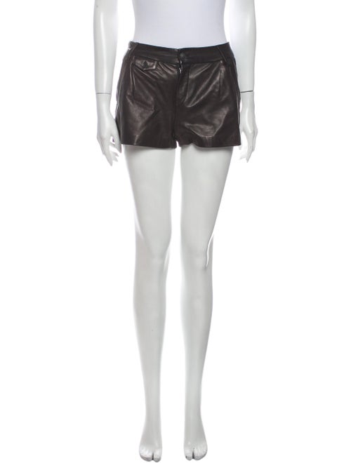 Rag & Bone Leather Mini Shorts Black
