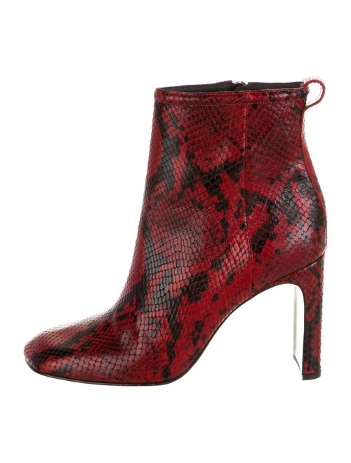 Rag & Bone Embossed Leather Boots Red
