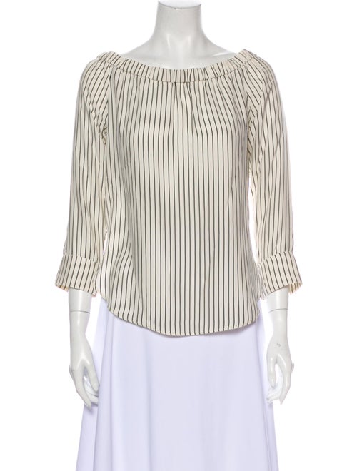 Rag & Bone Silk Striped Blouse White