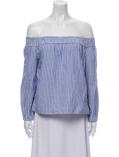 Rag & Bone Striped Off-The-Shoulder Blouse
