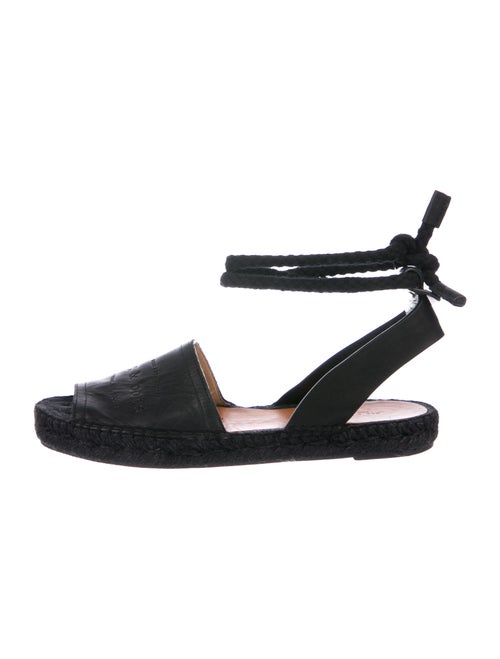 Rag & Bone Signature Logo Leather Sandals Black