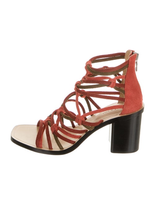 Rag & Bone Suede Gladiator Sandals Red