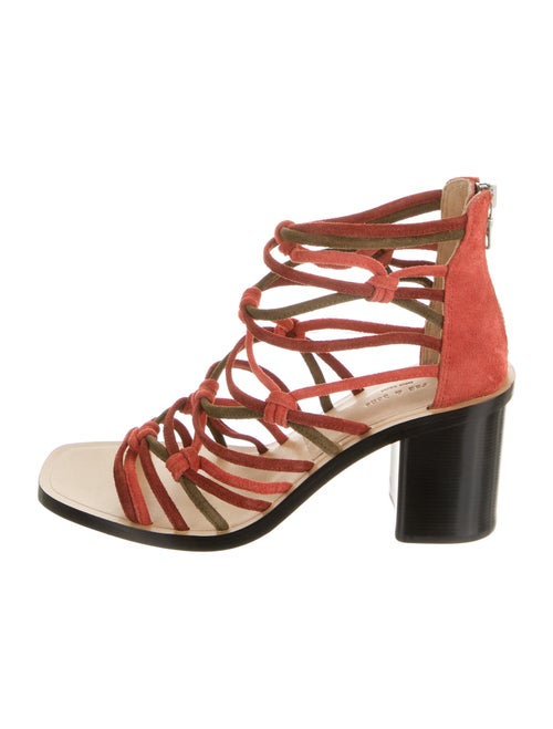 Rag & Bone Suede Gladiator Sandals Red