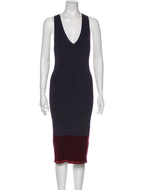 Rag & Bone Colorblock Pattern Midi Length Dress Bl