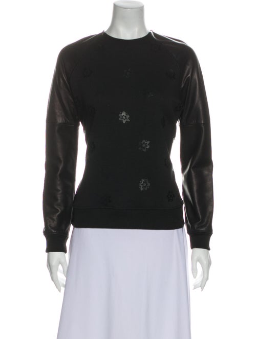Rag & Bone Printed Crew Neck Sweatshirt Black