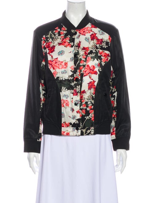 Rag & Bone Floral Print Reversible Bomber Jacket B