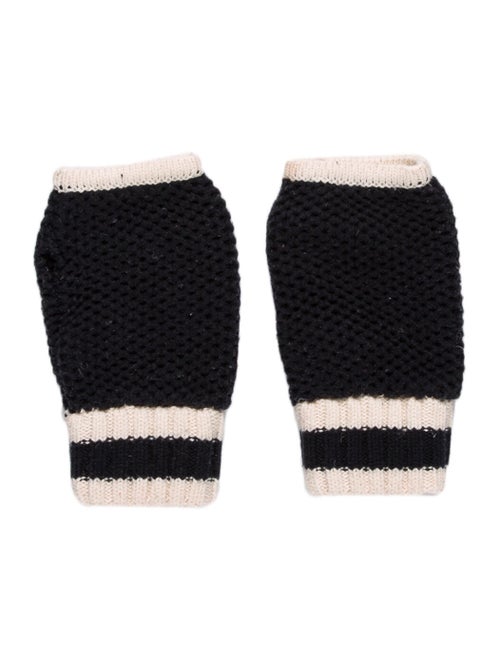 Rag & Bone Knit Fingerless Gloves Navy