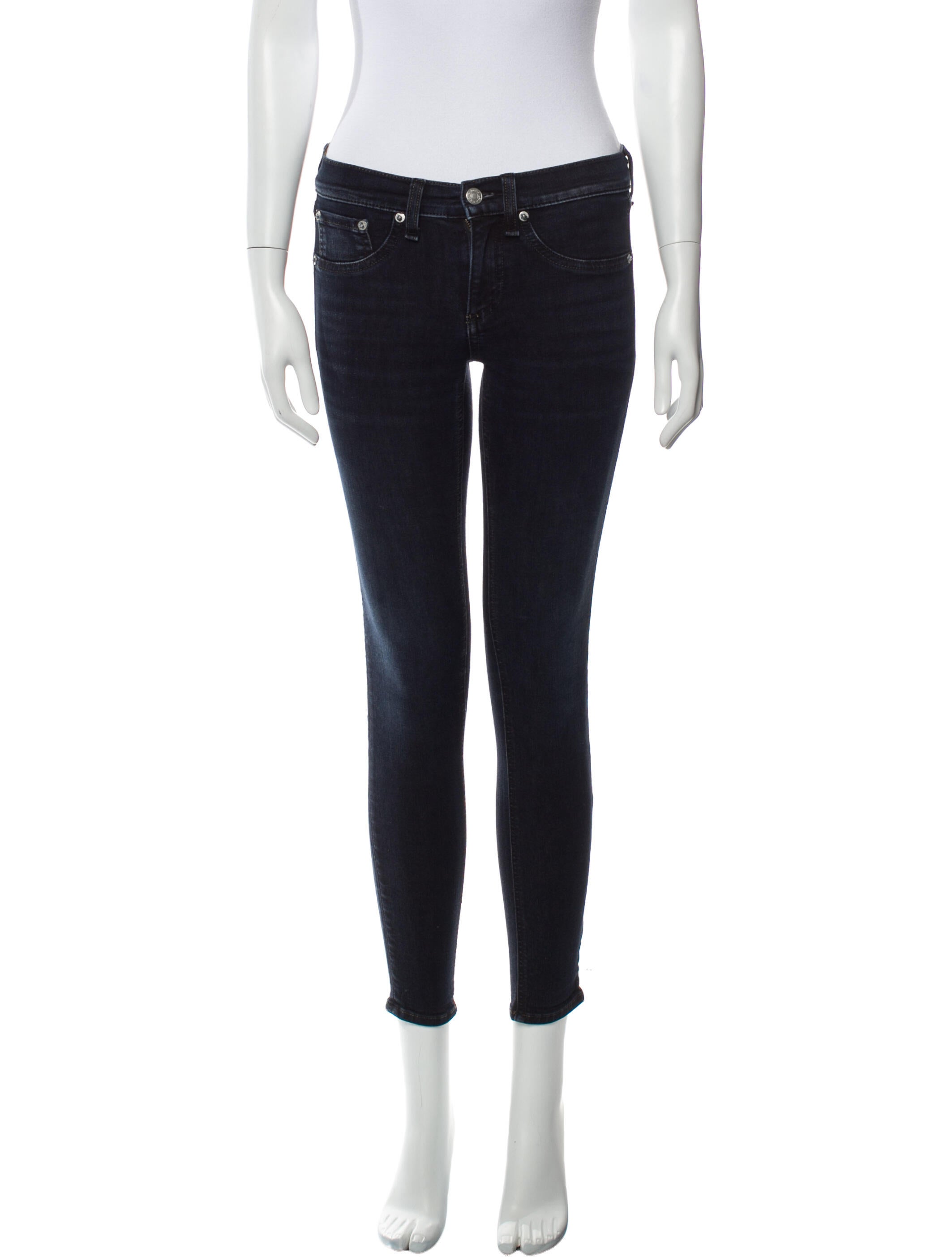 Rag & Bone Mid-Rise Skinny Leg Jeans