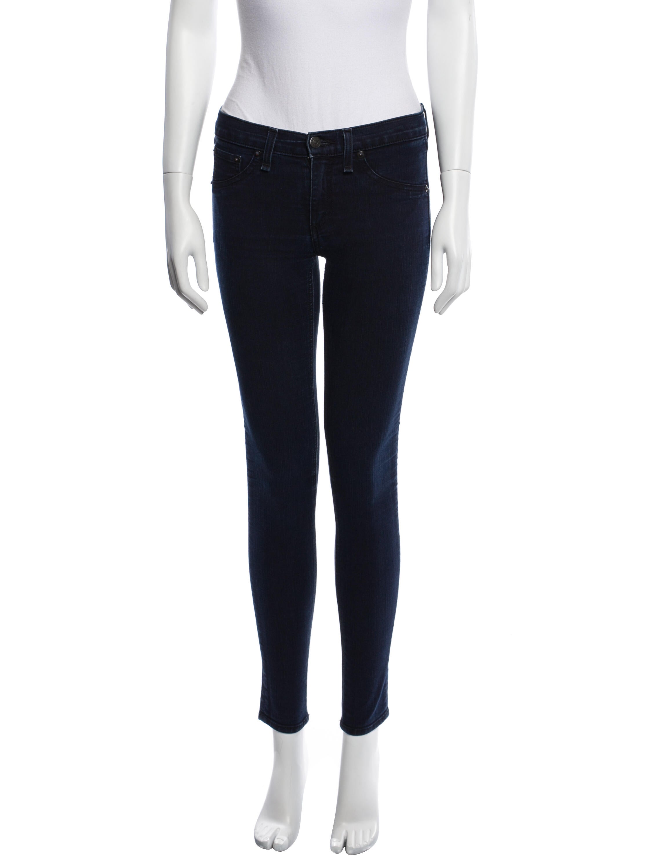 Rag & Bone Mid-Rise Skinny Leg Jeans