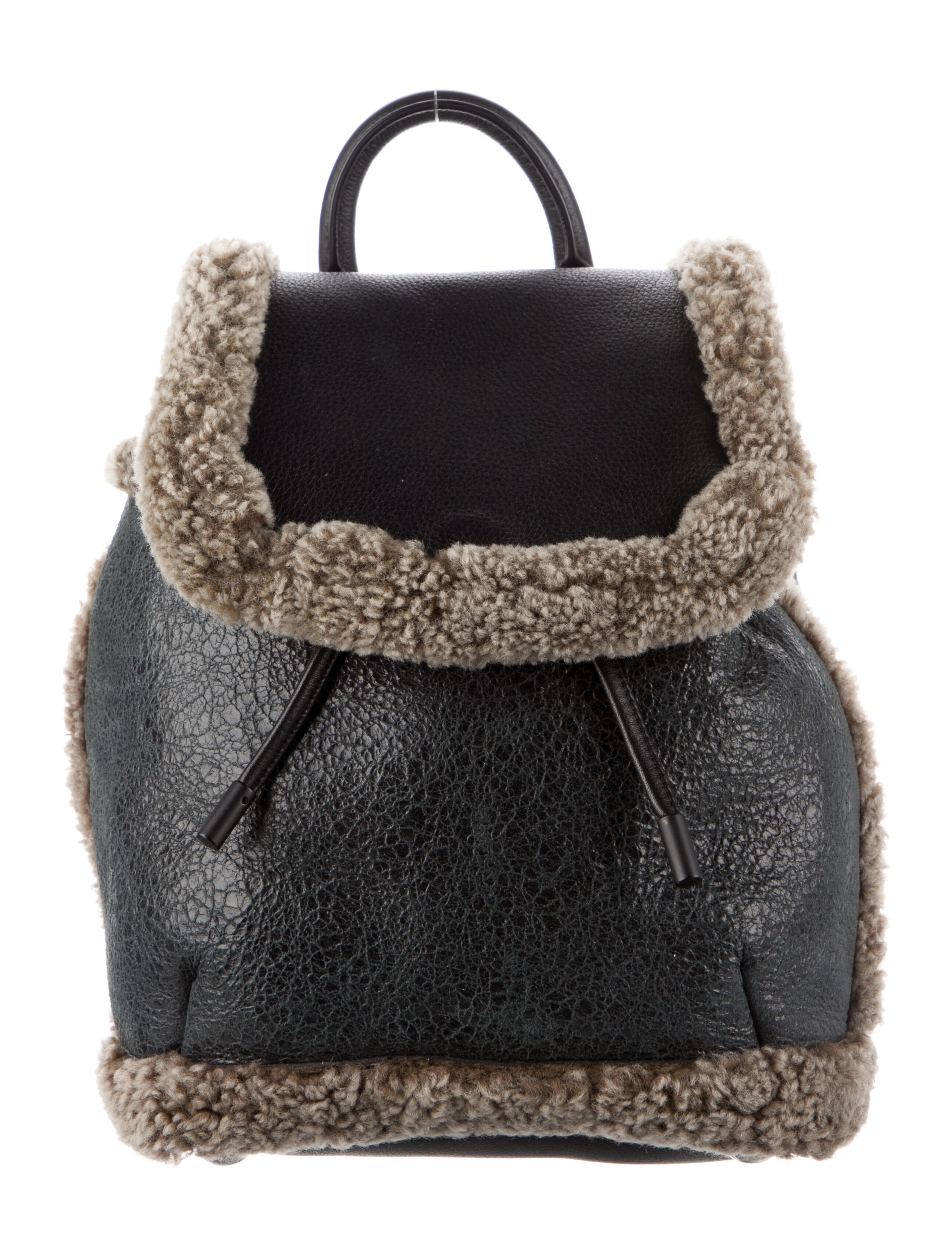 Rag & Bone Leather & Fur Backpack - Green Backpacks