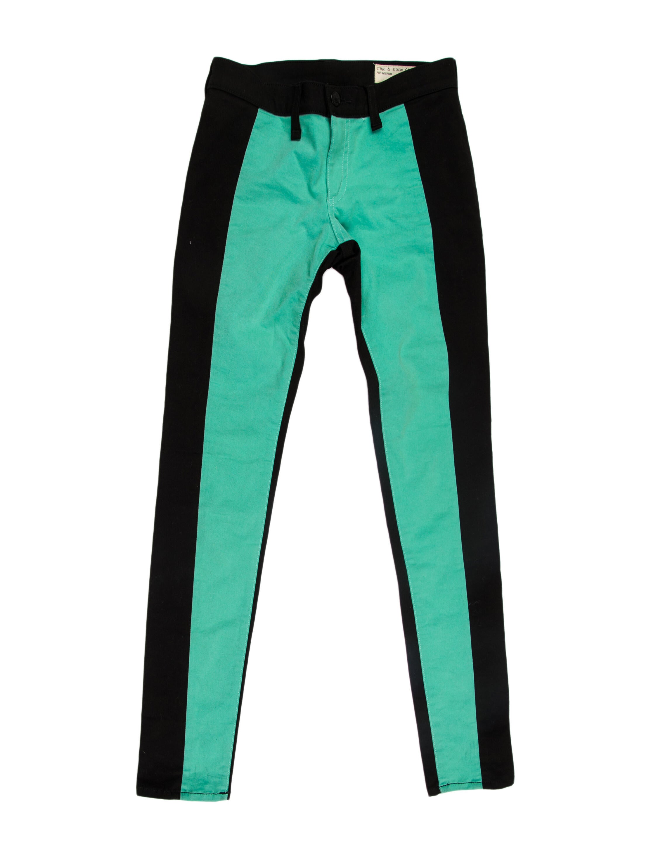 Rag & Bone Colorblock Pattern Skinny Leg Pants