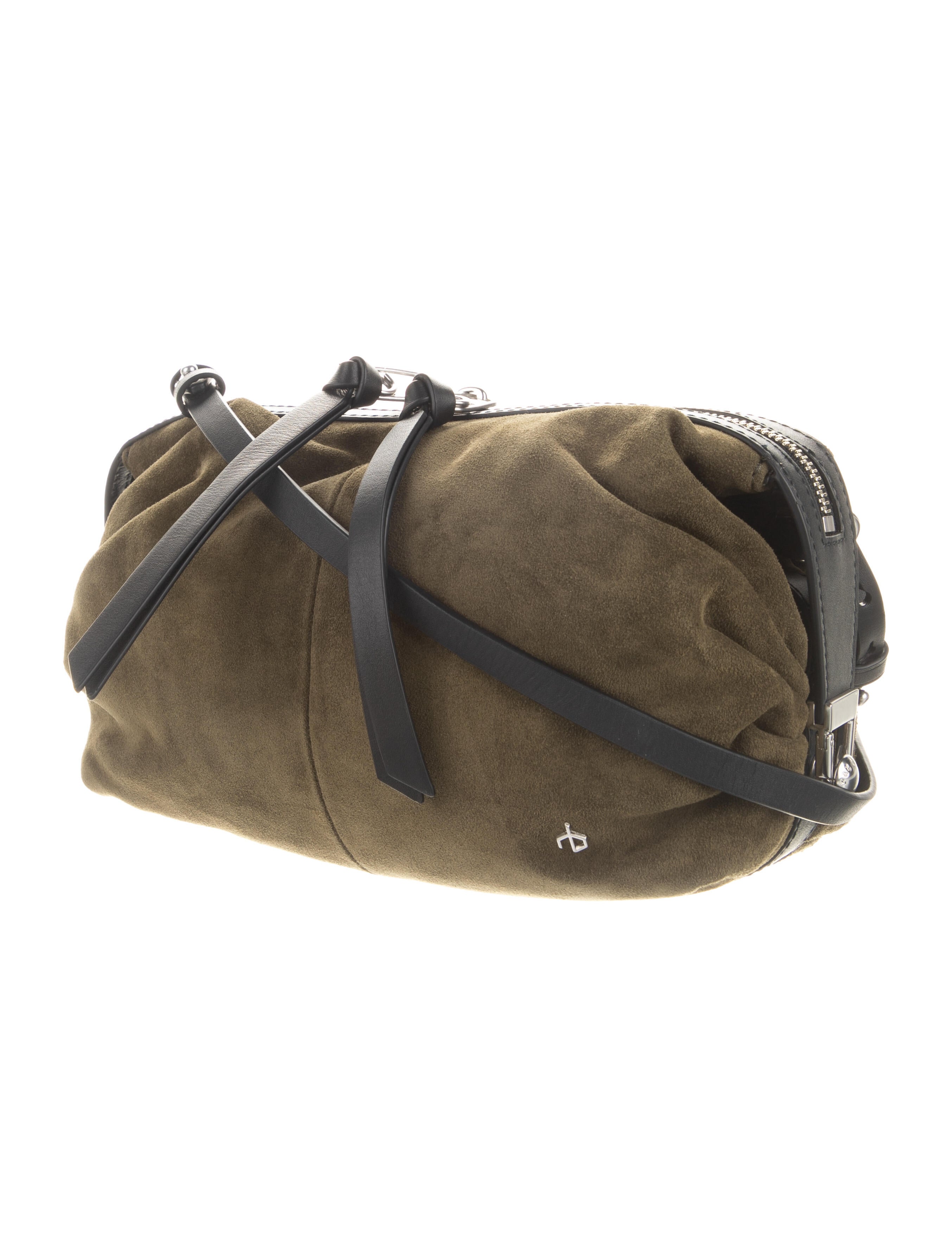 Rag & Bone Leather Saddle Flap Crossbody Bag Green Crossbody Bags