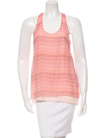 Rag & Bone Silk Striped Sleeveless Top