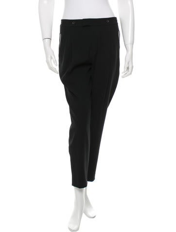 Rag & Bone Leather Accented Straight-Leg Pants