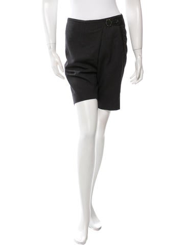 Rag & Bone Leather-Trimmed Knee-Length Short
