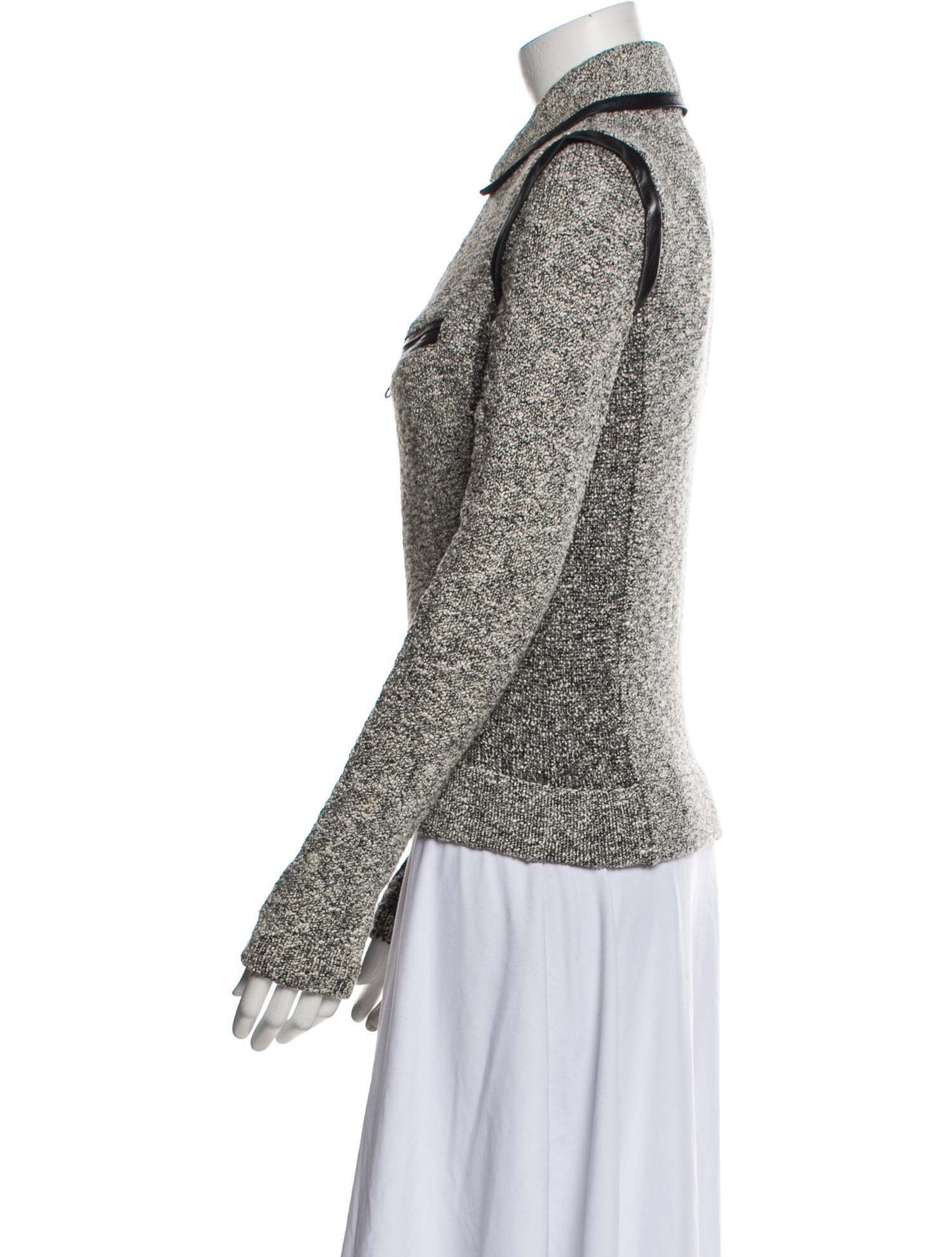 Rag & Bone Tweed Pattern Biker Jacket