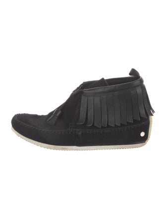 Rag & Bone Suede Fringe Trim Accent Boots