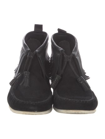 Rag & Bone Suede Fringe Trim Accent Boots