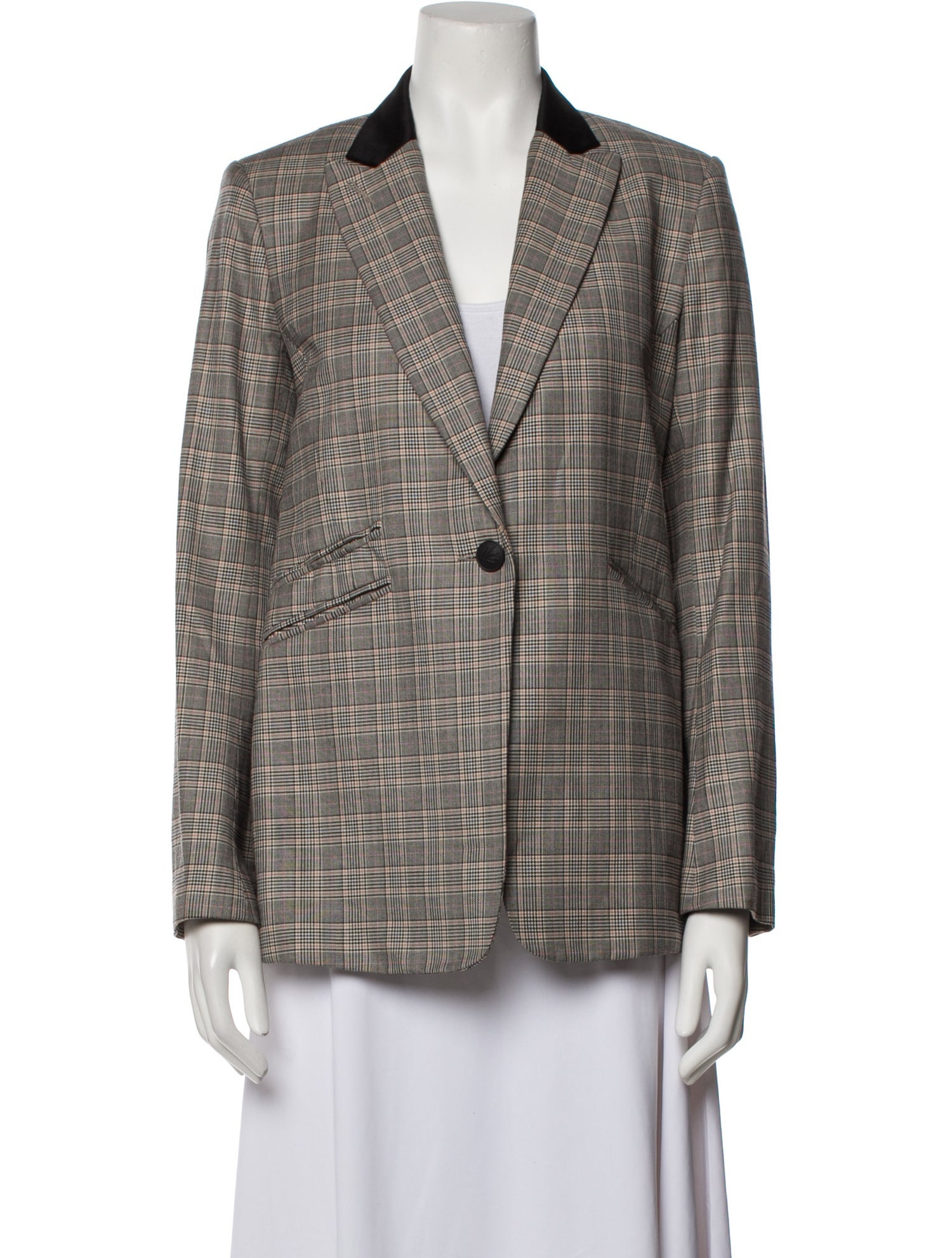 Rag & Bone Plaid Print Blazer