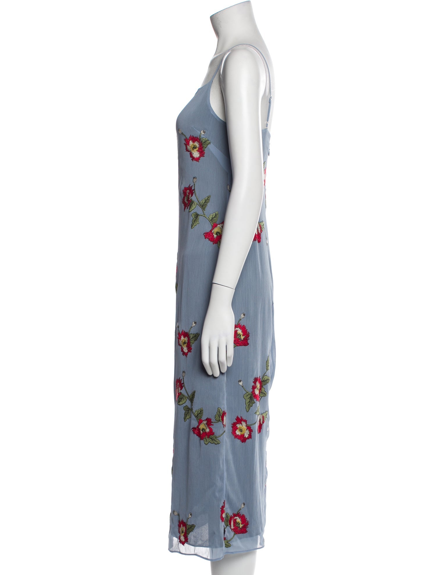 Rag & Bone Floral Print Midi Length Dress