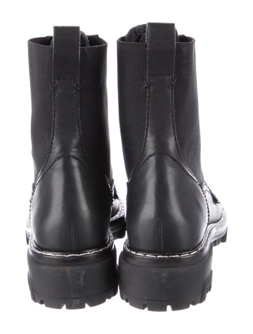 Rag & Bone Leather Whipstitch Trim Combat Boots