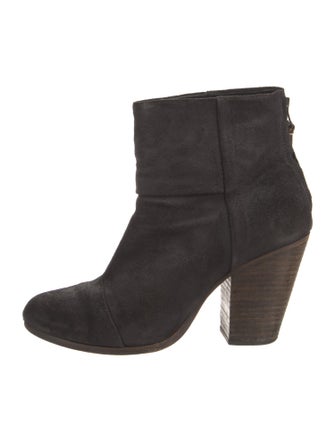 Rag & Bone Suede Leather Trim Embellishment Boots