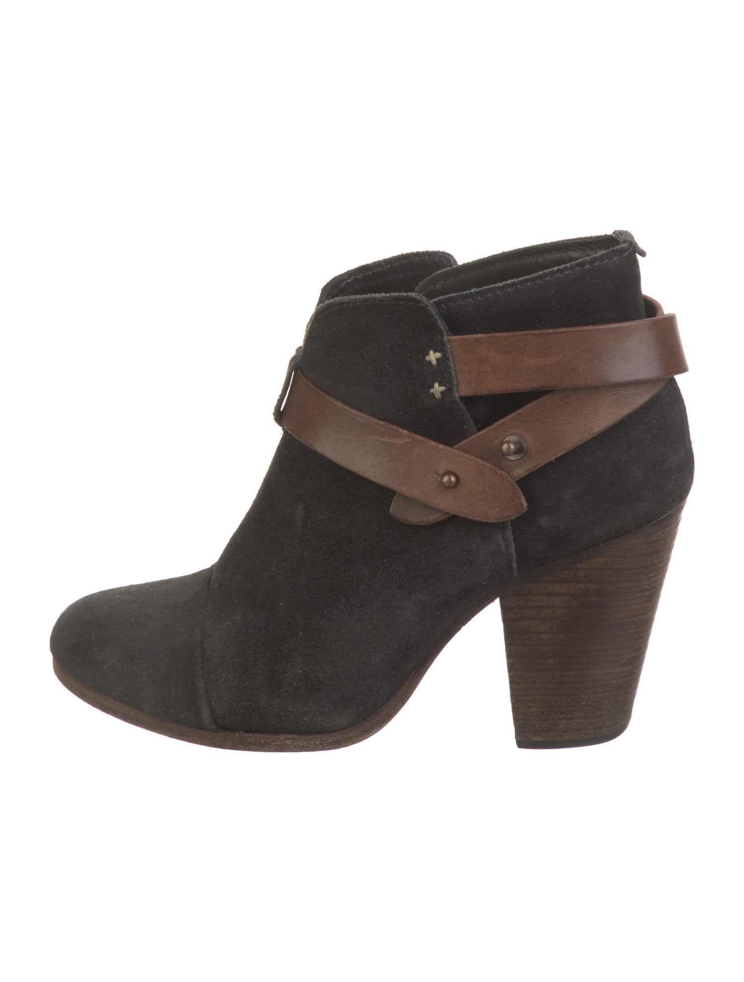 Rag & Bone Suede Leather Trim Embellishment Boots