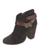 Rag & Bone Suede Leather Trim Embellishment Boots