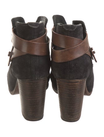 Rag & Bone Suede Leather Trim Embellishment Boots