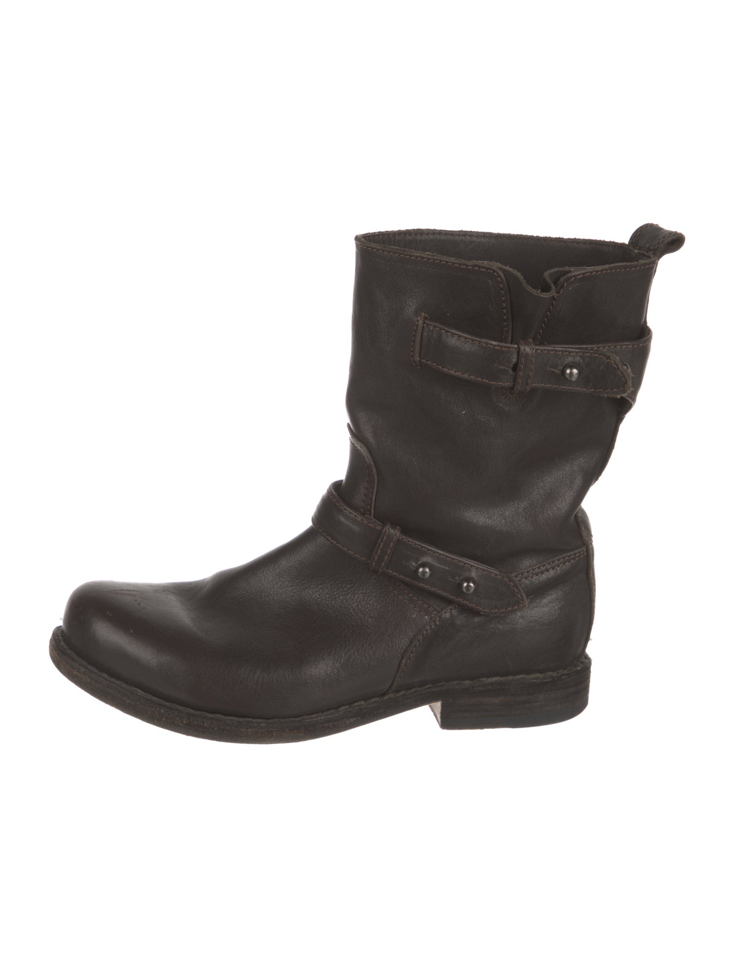 Rag & Bone Leather Beaded Accents Moto Boots