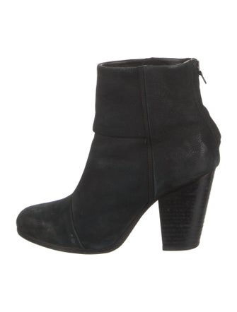 Rag & Bone Suede Leather Trim Embellishment Boots