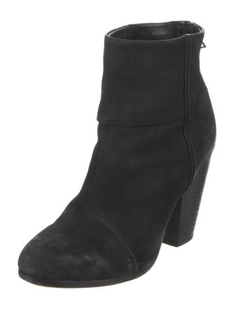 Rag & Bone Suede Leather Trim Embellishment Boots