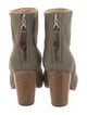 Rag & Bone Canvas Leather Trim Embellishment Boots