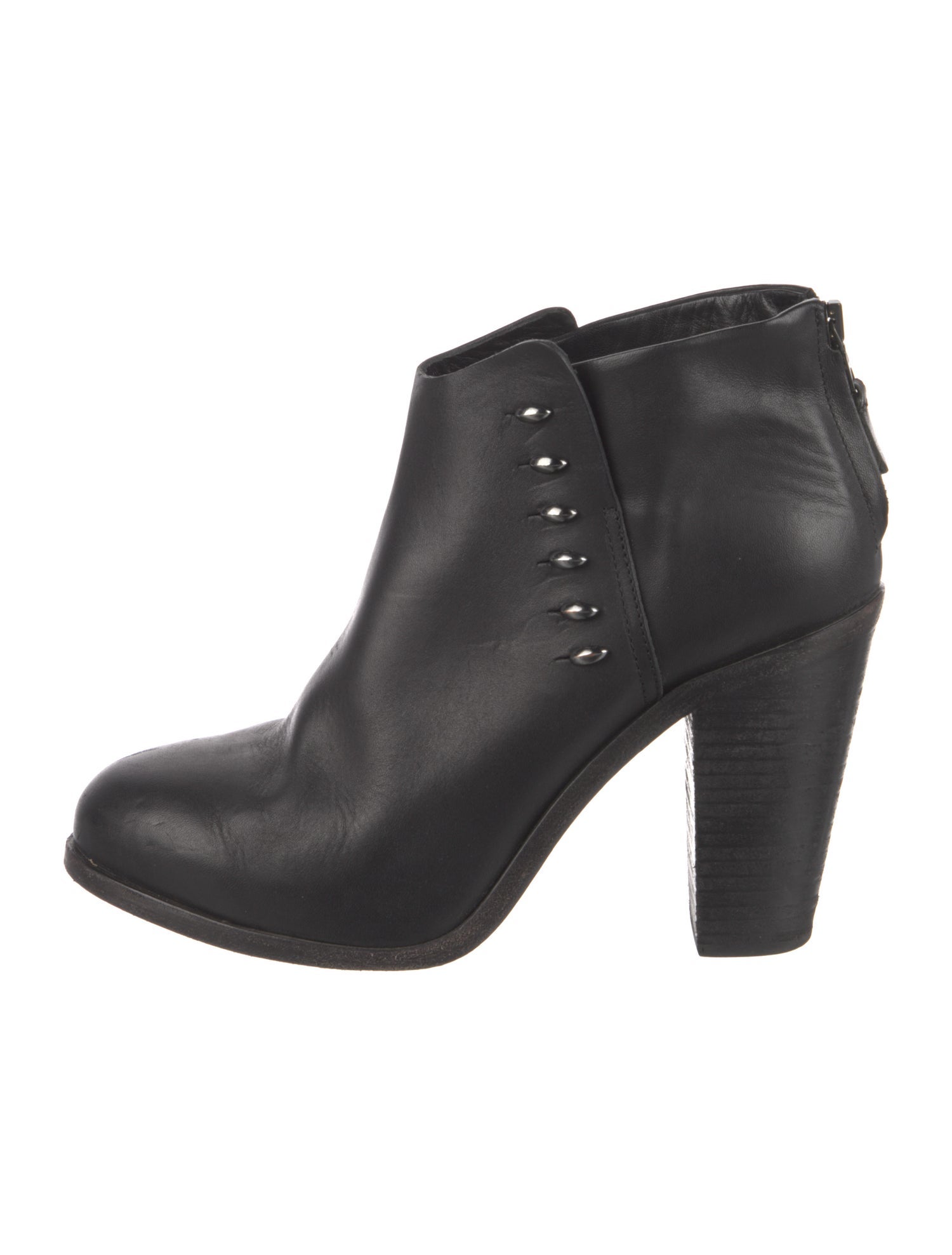 Rag & Bone Leather Studded Accents Boots