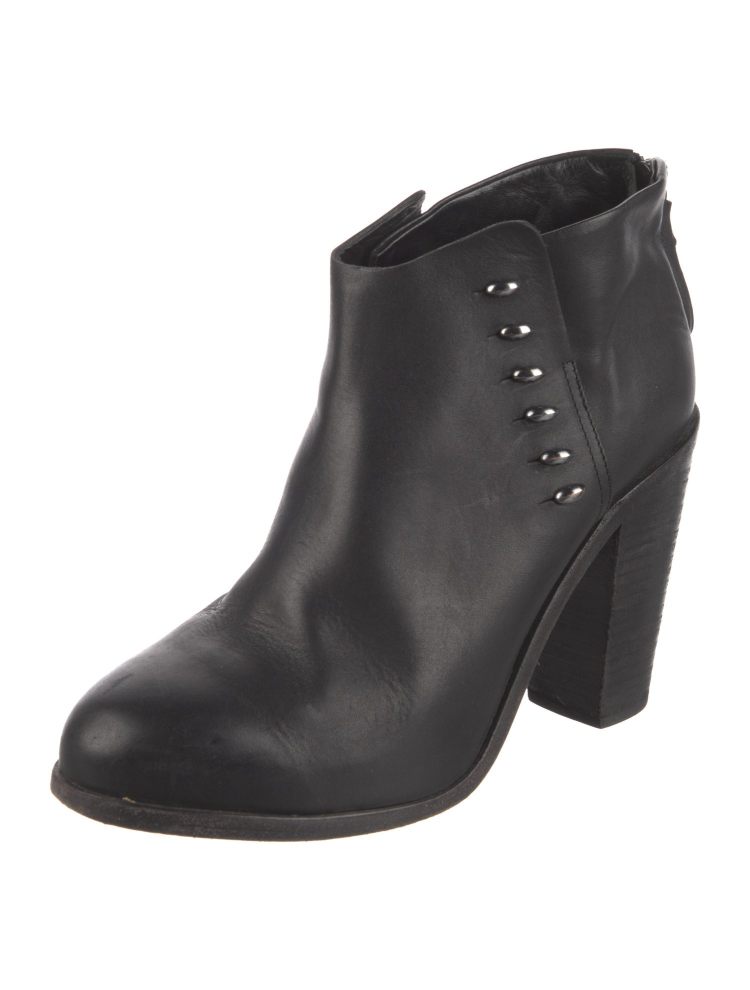 Rag & Bone Leather Studded Accents Boots