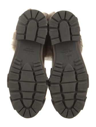 Rag & Bone Leather Fur Trim Combat Boots