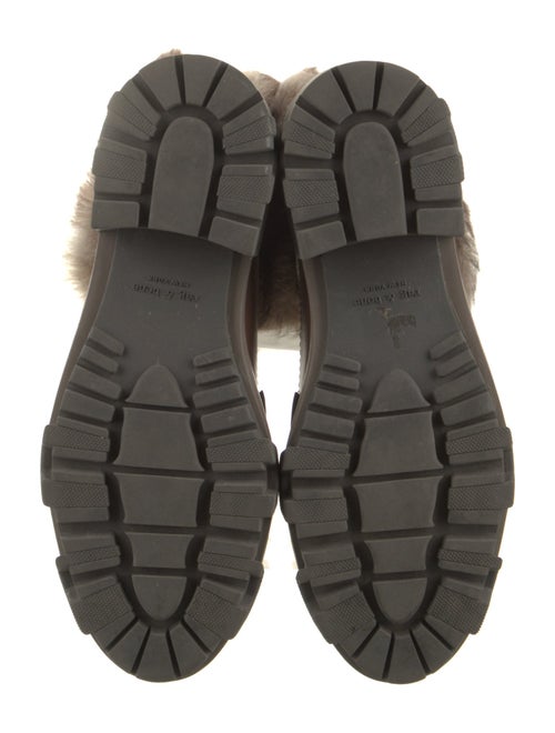 Rag & Bone Leather Fur Trim Combat Boots