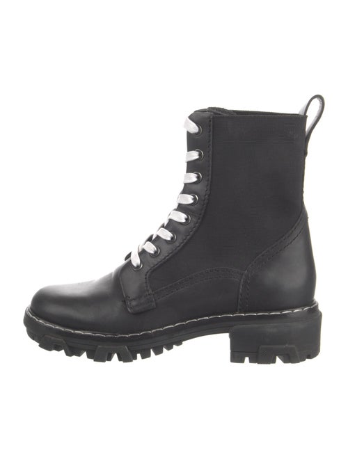 Rag & Bone Leather Whipstitch Trim Combat Boots