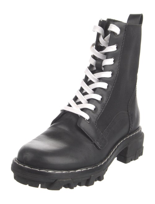 Rag & Bone Leather Whipstitch Trim Combat Boots