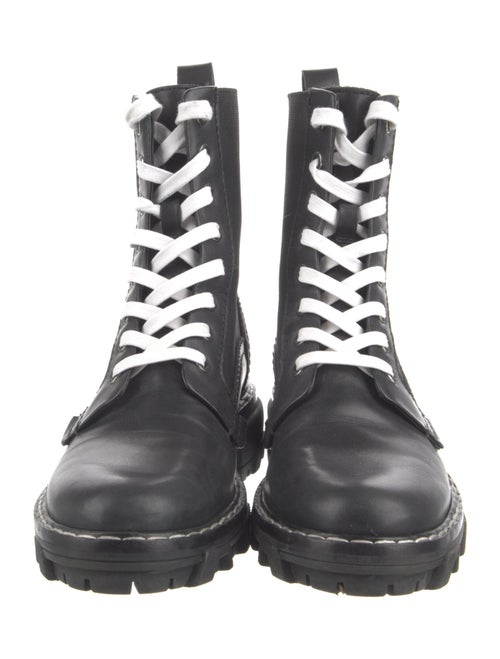 Rag & Bone Leather Whipstitch Trim Combat Boots