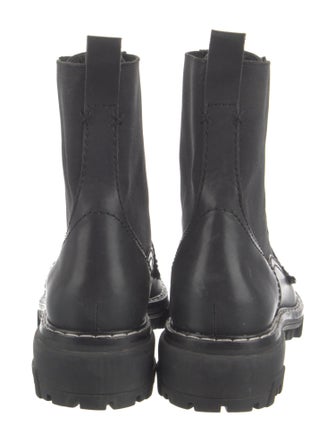 Rag & Bone Leather Whipstitch Trim Combat Boots