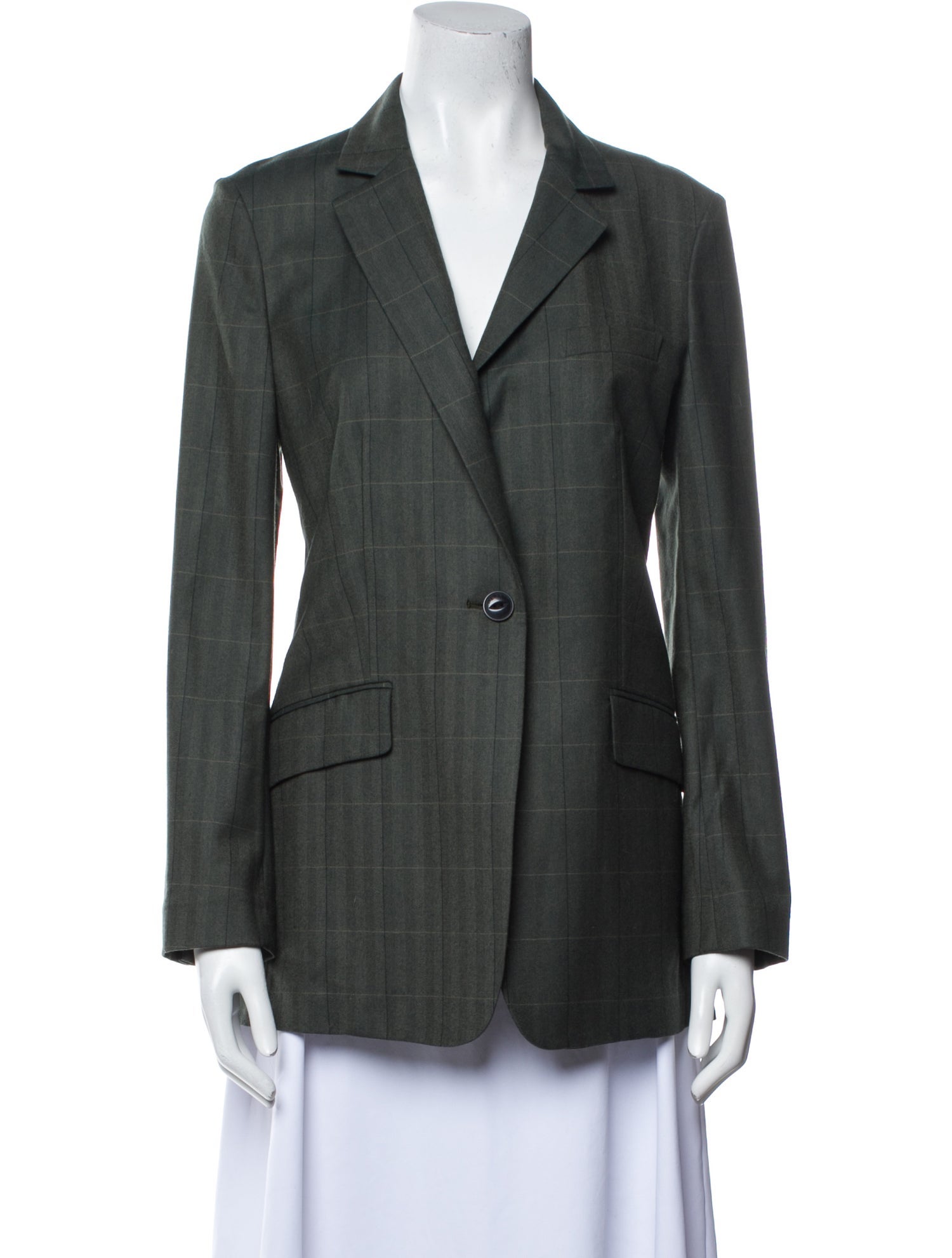 Rag & Bone Virgin Wool Plaid Print Blazer