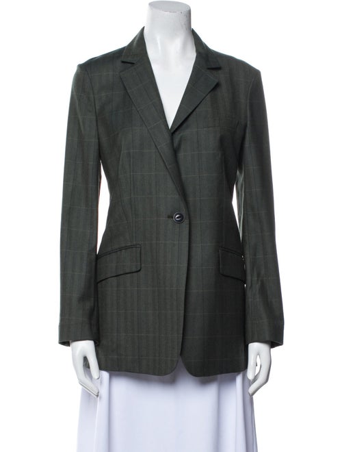 Rag & Bone Virgin Wool Plaid Print Blazer