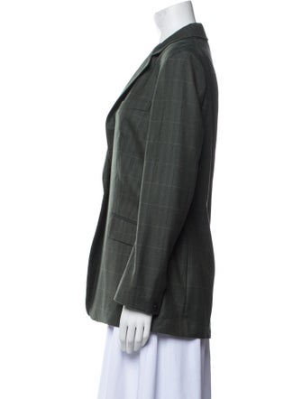 Rag & Bone Virgin Wool Plaid Print Blazer