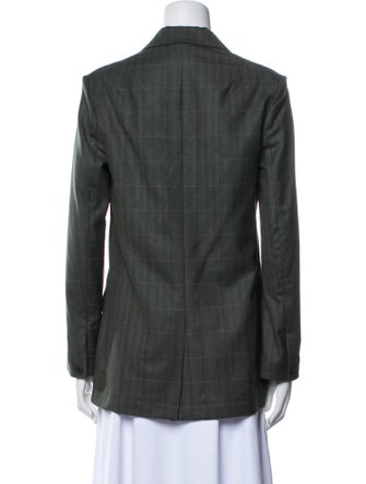 Rag & Bone Virgin Wool Plaid Print Blazer